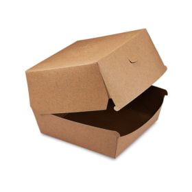 Box na hamburger hnedý 11 x 11 x 9 cm, nepremastiteľný [50 ks]