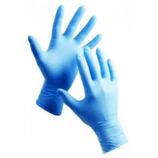 Nitrilové rukavice jednorázové modré (M) 100ks
